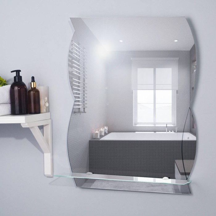 Зеркало настенное «Поэзия», с полочкой, 51×63,7 см