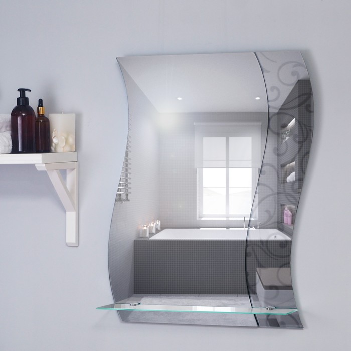 Зеркало настенное «Лада», с полочкой, 56×68 cм