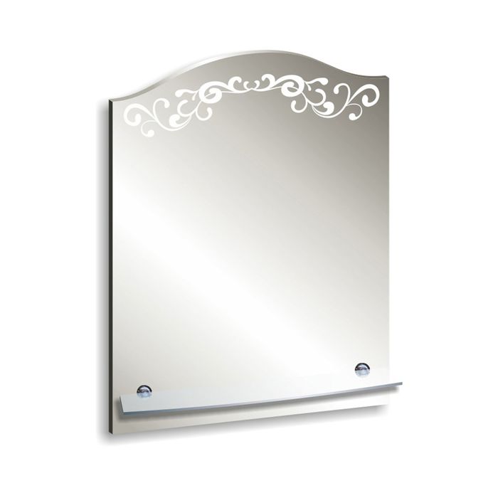 Зеркало настенное "Агат" , с полочкой