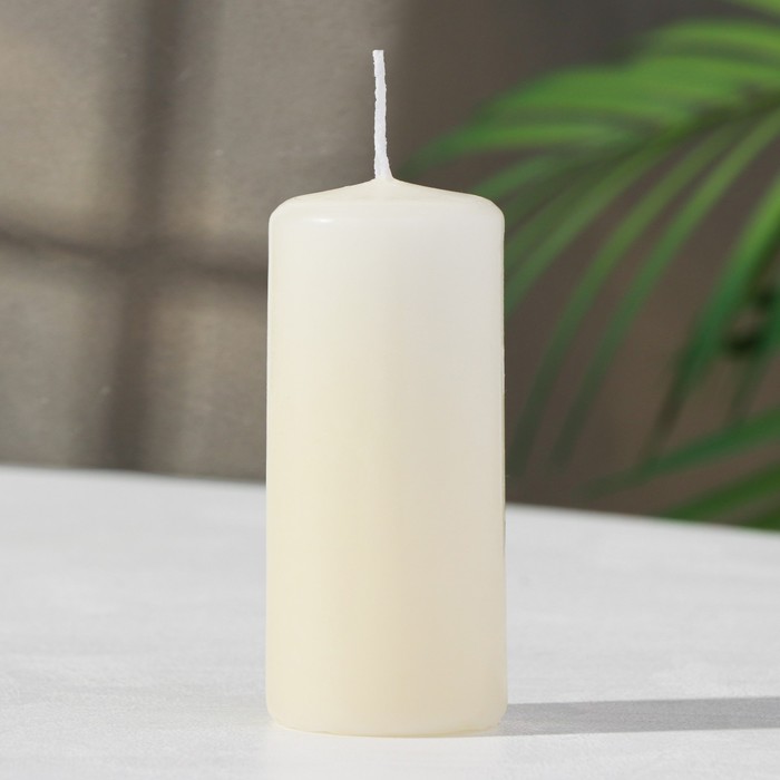 Свеча - цилиндр ароматическая Ваниль, 4х9 см, 11 ч, 88 г, бежевая свеча цилиндр ароматическая вишня 4х9 см
