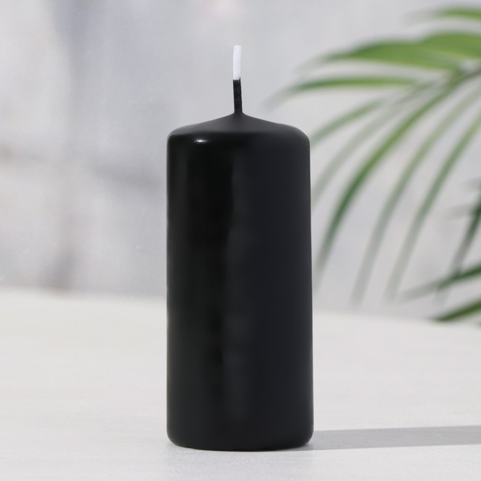 Свеча - цилиндр, 4х9 см, 11 ч, 90 г, черная свеча цилиндр 4х9 см 11 ч 90 г черная
