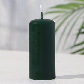 Свеча классическая 4х9 см, тёмно-зелёная