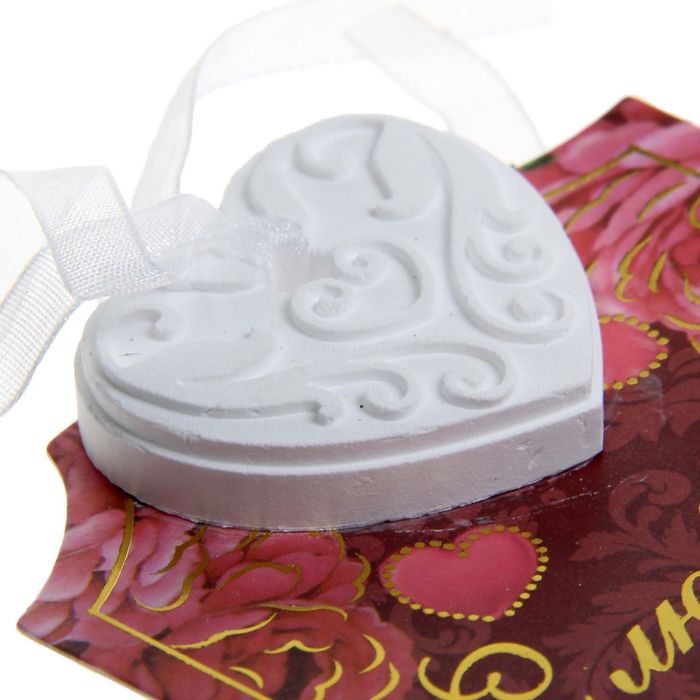 Подвеска-пожелание с гипсом "С любовью"