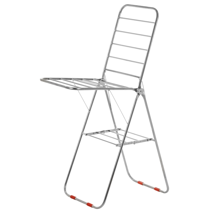 Сушилка для белья напольная складная, 130х50х97 см, рабочая длина 10 м, нержавеющая сталь