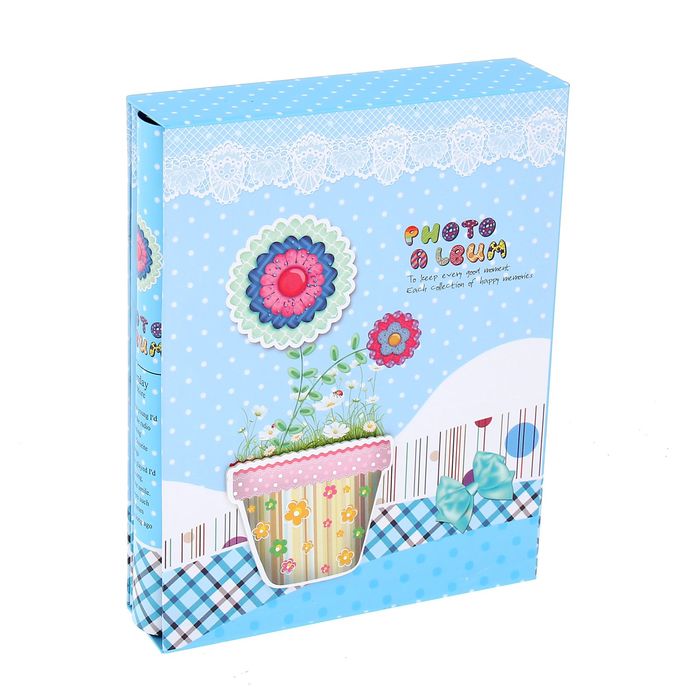 Фотоальбом магнитный 20 листов "Цветы на подоконнике" МИКС