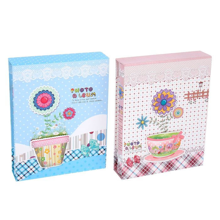 Фотоальбом магнитный 20 листов "Цветы на подоконнике" МИКС