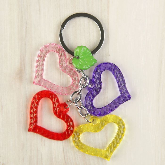 Брелок "Ассорти сердец", цвета МИКС