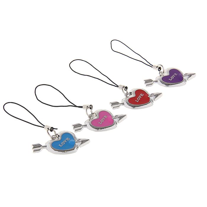Подвеска для телефона "Пылкое сердце со стрелой", цвета МИКС