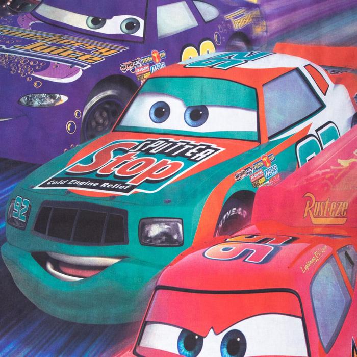 Постельное бельё "Тачки: гонки" 1,5 сп., размер 143*215 см, 150*214 см, 50*70 см -1 шт, 100% хл., поплин