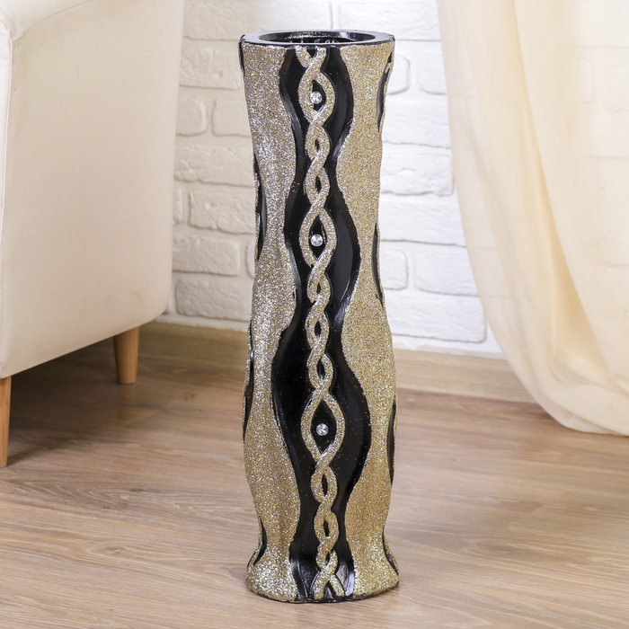 Ваза напольная "Золотое изящество" узор, микс