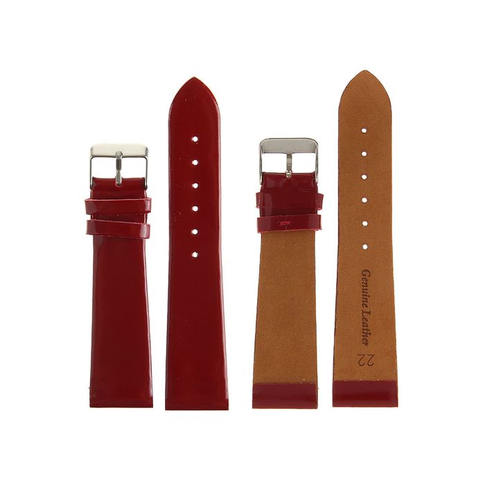 ремешок для часов, мужской, 22 мм, бордо