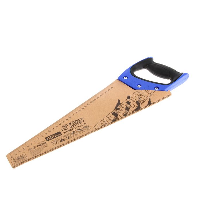 УЦЕНКА Ножовка по дереву TUNDRA comfort, трехсторонняя заточка каленый зуб 5мм, 400мм