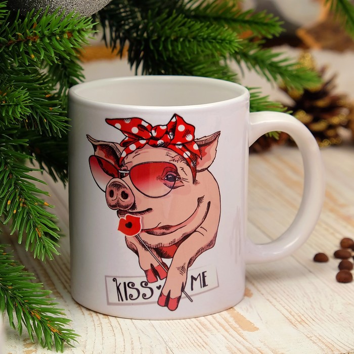 Кружка "Вся такая внезапная. Красная", символ года 2019, c нанесением