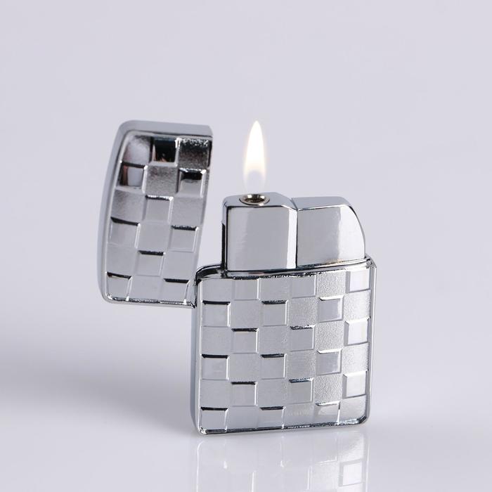 Зажигалка "Квадраты", пьезо, газ, цвета МИКС