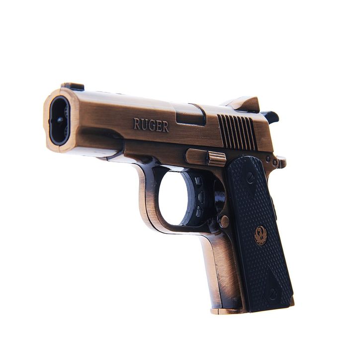 Зажигалка "Пистолет", пьезо, газ, цвета МИКС