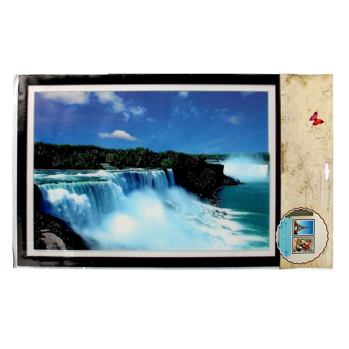 Наклейка картина объемная "Водопад"