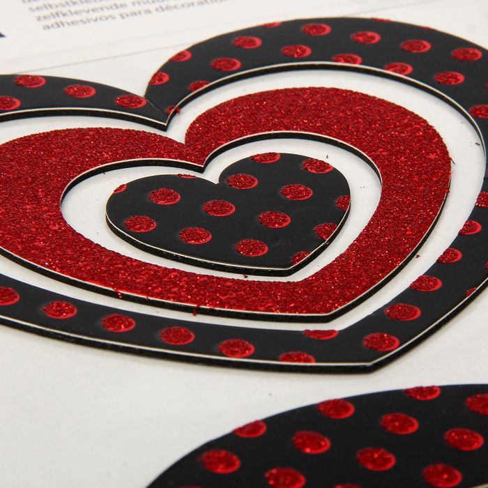 Наклейка интерьерная "Сердце голография" МИКС