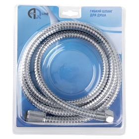 

Душевой шланг AQUALINE, 1/2", с конусообразной гайкой, 150 см, в блистере