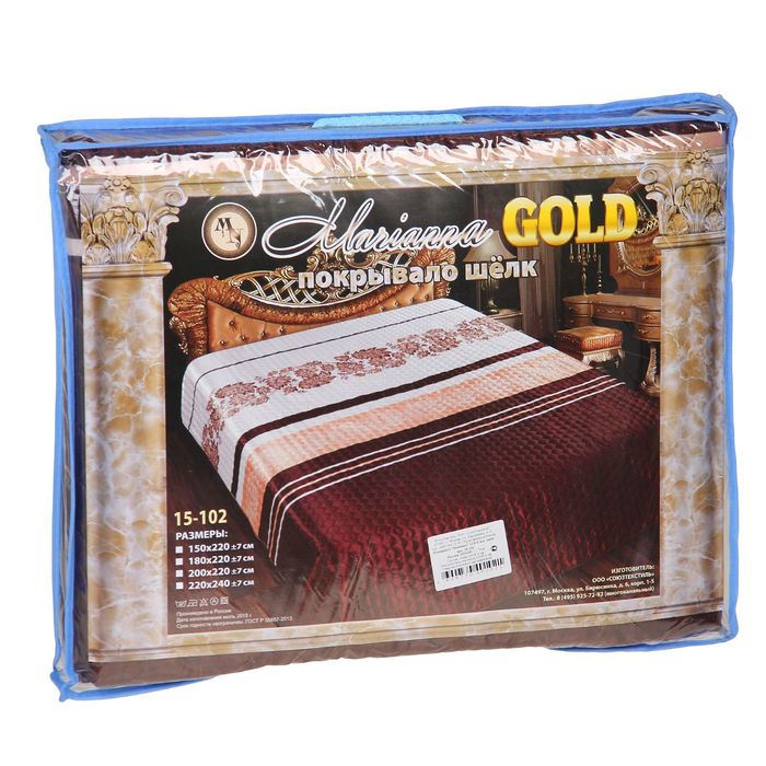 Покрывало Marianna ГОЛД рис 15-102 220х240 см, искус.шелк пэ100%