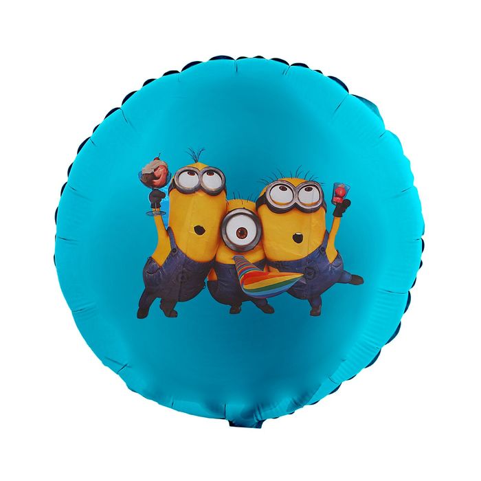 Шар фольгированный 18" "Миньоны на вечеринке", круг