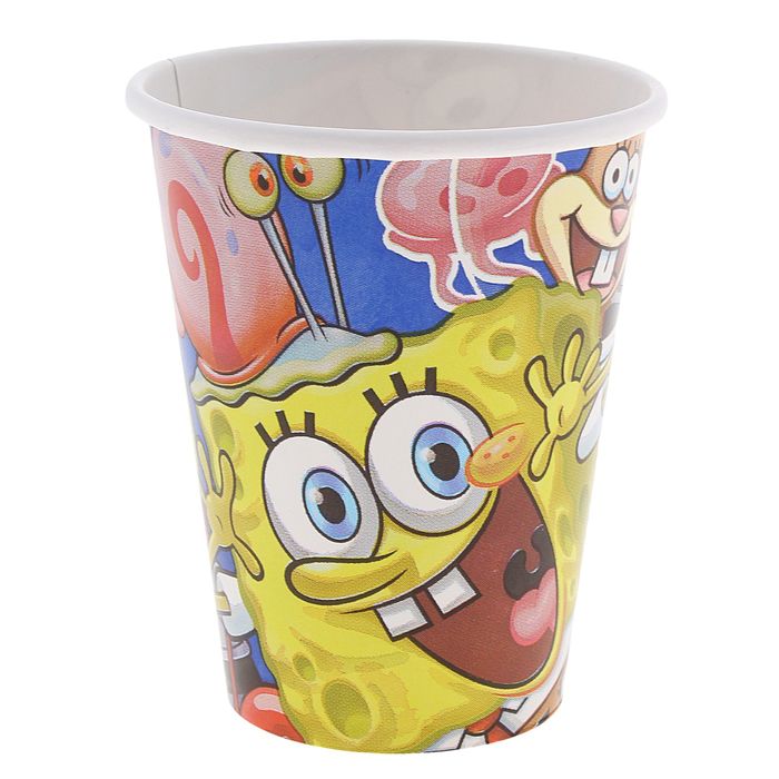 Набор стаканов "Губка Боб", 270 мл, 8 шт.