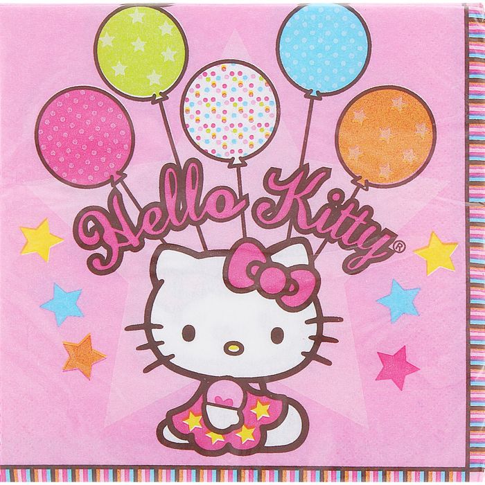 Салфетки бумажные Hello Kitty, 33 см, набор 16 шт.