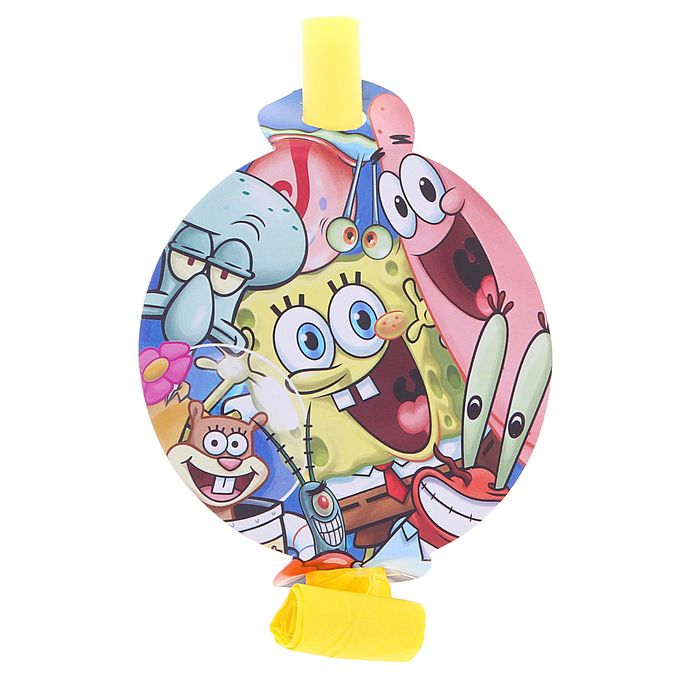 Язык-гудок "Губка Боб", набор 8 шт.