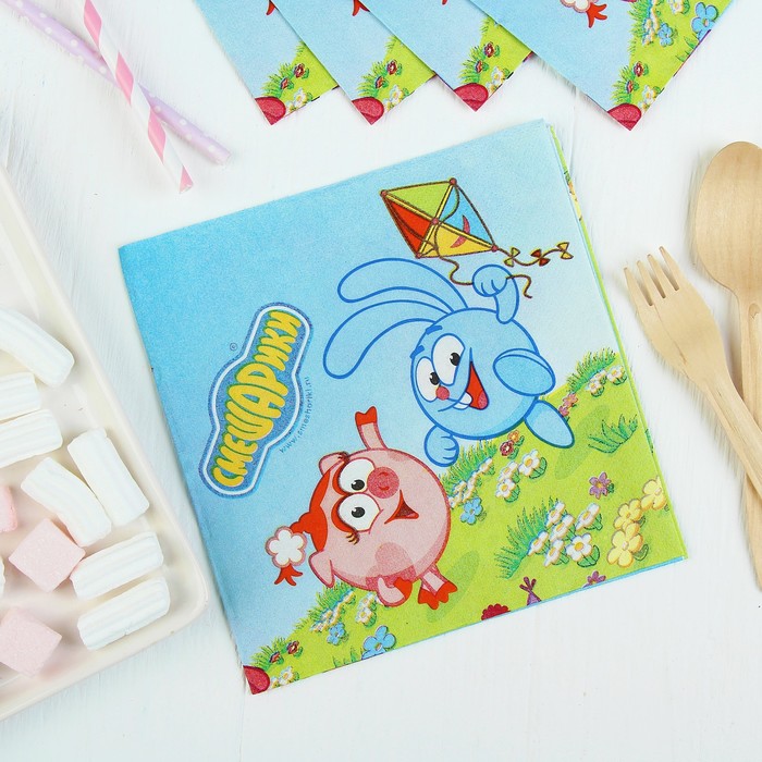 Салфетки бумажные "Смешарики", 33 х 33 см, набор 16 шт.