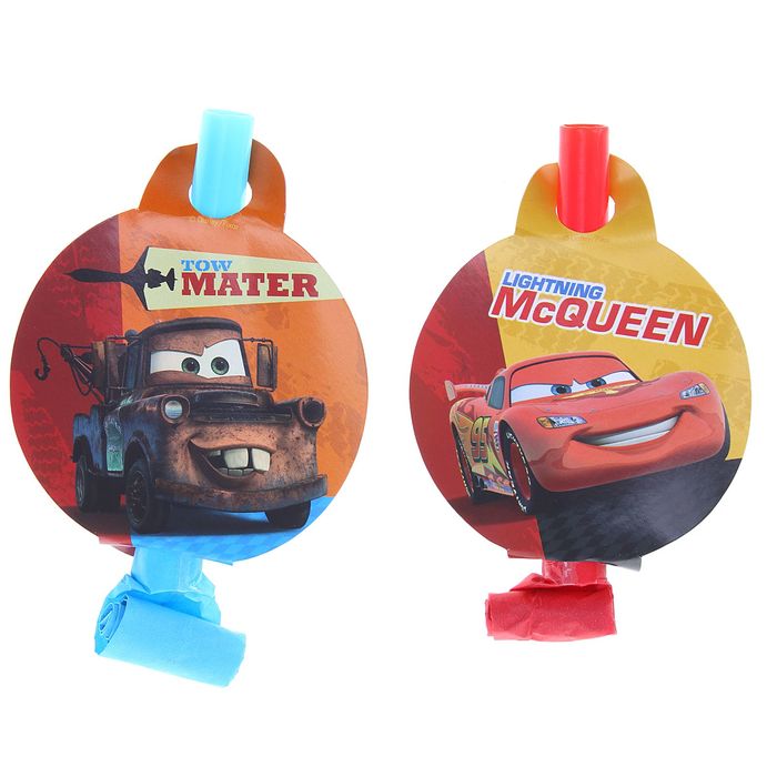 Язык-гудок "Тачки", набор 8 шт.