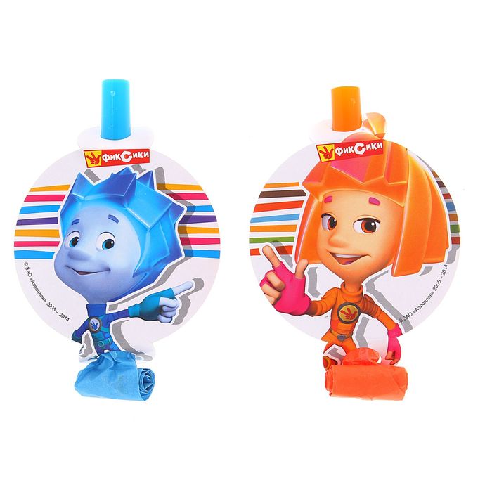 Язык-гудок "Фиксики", набор 8 шт.