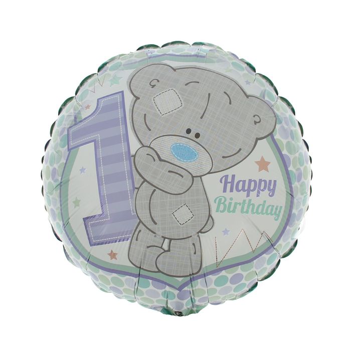 Шар фольгированный 18" Me To You, 1 год, круг цвет голубой