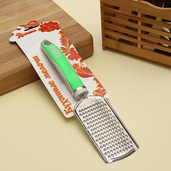 Терка на ручке прямая "Бистро" цвета МИКС