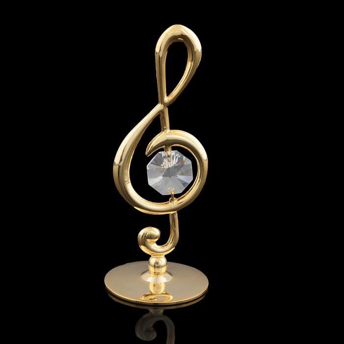 Сувенир «Скрипичный ключ», 3,2×3,2×8 см, с кристаллом