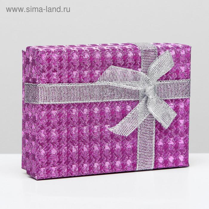 Подарочные коробки Коробка подарочная Россыпь блёсток, цвет малиновый, 11 х 8 х 3 см
