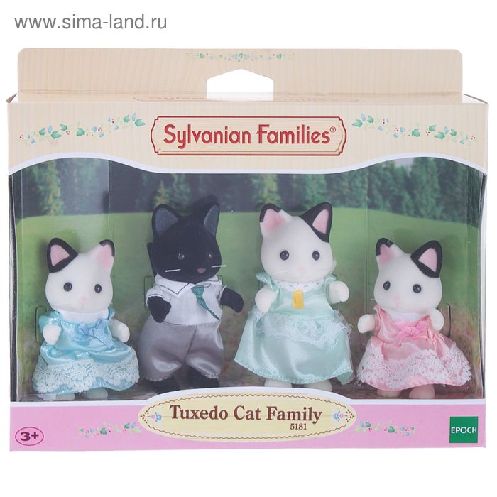 фото Набор "семья чёрно-белых котов" sylvanian families