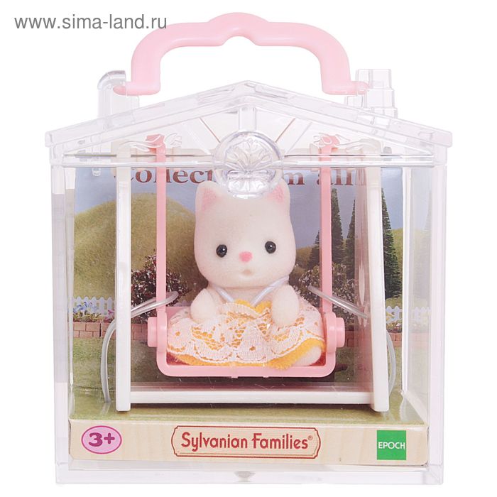 фото Игровой набор «младенец в пластиковом сундучке. кошка на качелях» sylvanian families