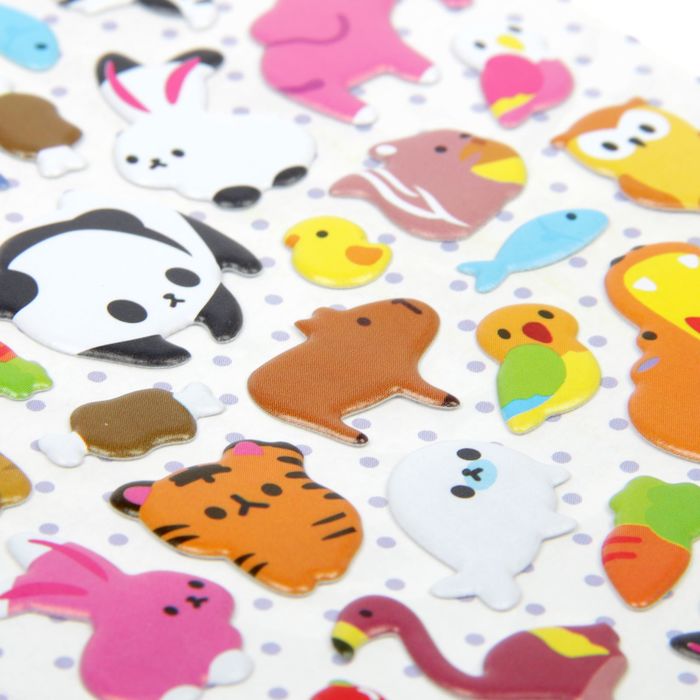 Наклейка объемная "Зверята" МИКС