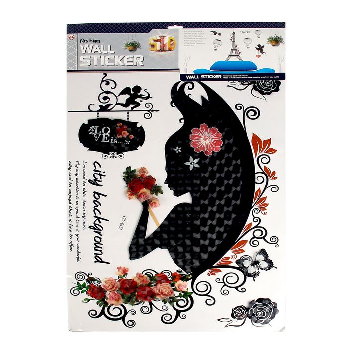 Наклейка интерьерная 5D "Девушка" МИКС