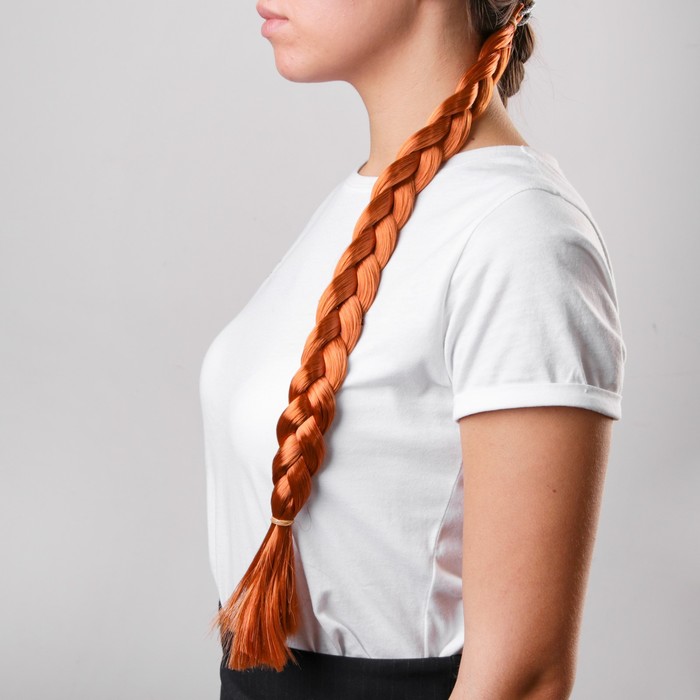 Коса на резинке "Русая", длина 47 см