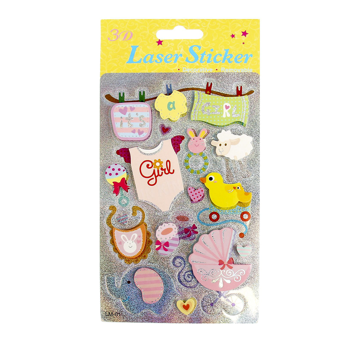 Наклейка 3D голография "Малыш" МИКС