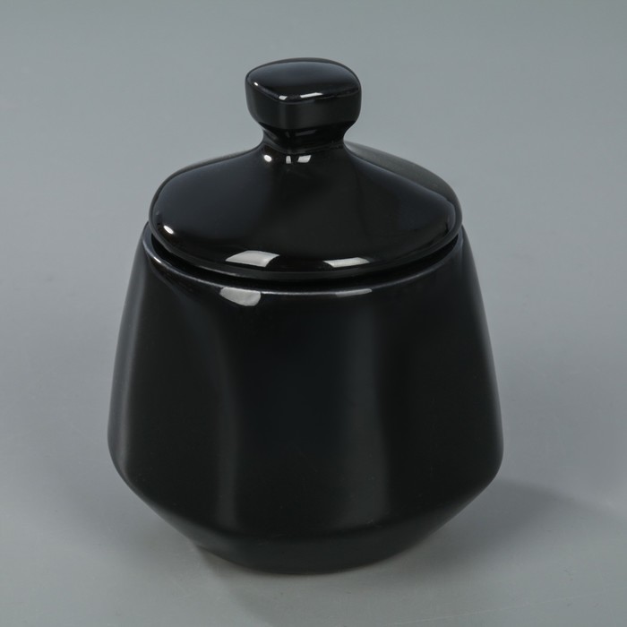 Сахарница 270 мл квадратная, цвет черный
