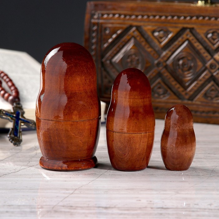 Матрёшка «Православная», 3 кукольная, Иверская, Спас, Николай Чудотворец