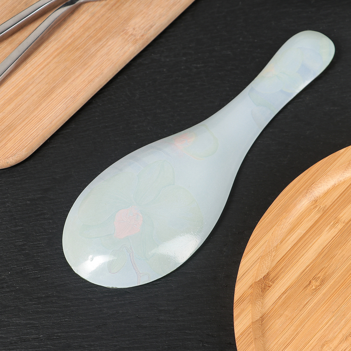 Подставка под ложку 23х8 см "Зеленая орхидея"