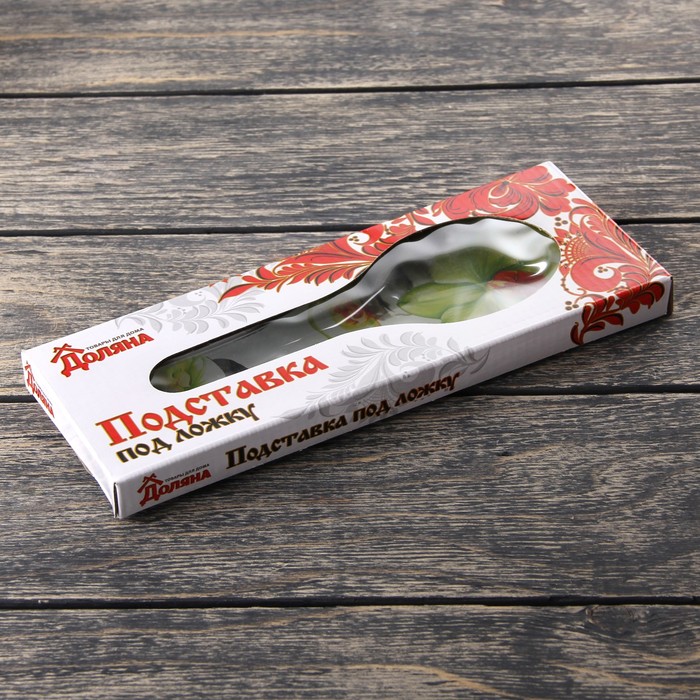 Подставка под ложку 23х8 см "Зеленая орхидея"