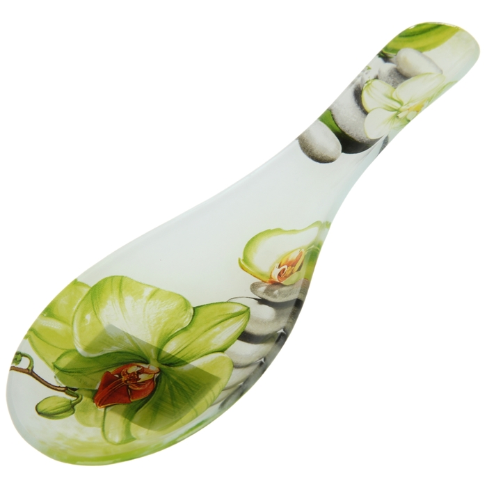 Подставка под ложку 23х8 см "Зеленая орхидея"