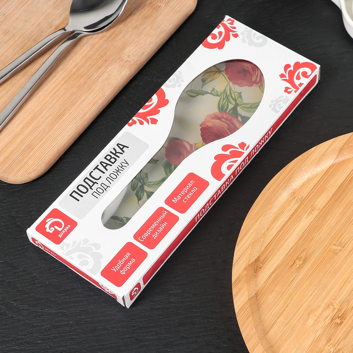 Подставка под ложку 23х8 см "Чайная роза"