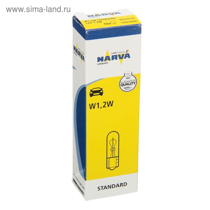 

Лампа автомобильная Narva, W1.2W, 12 В, 1.2 Вт