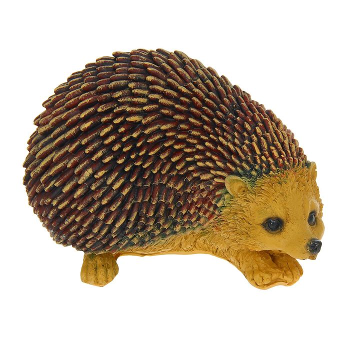 Садовая фигура "Ёж Брэд" малая, коричнево-жёлтая