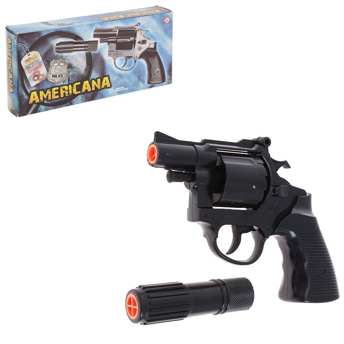 Пистолет игрушечный Americana Polizei, с 12-зарядными пистонами