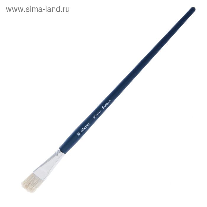 

Кисть Щетина Плоская, серия "Байкал" №20, d-20 мм, L-26 мм (удлинённая ручка)